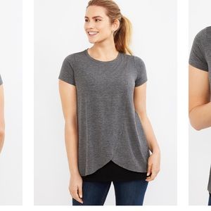 Motherhood Maternity Tulip hem nursing shirt